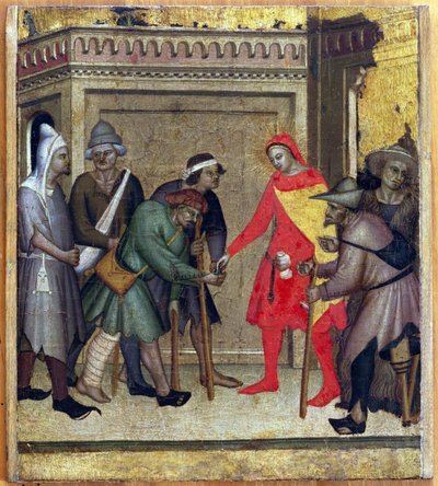 The Charity of St. Anthony Abbot by Master of the Rinuccini Chapel